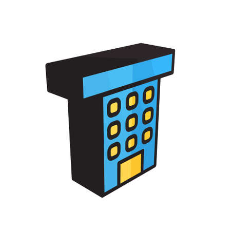 3D illustration vector Building style. icon on white background. Icon sign from modern collection for mobile concept and web apps design. Nice design perfect.のイラスト素材