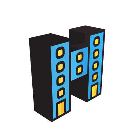3D illustration vector Building style. icon on white background. Icon sign from modern collection for mobile concept and web apps design. Nice design perfect.のイラスト素材