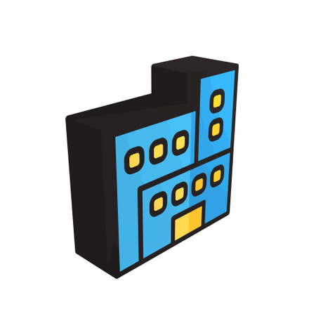 3D illustration vector Building style. icon on white background. Icon sign from modern collection for mobile concept and web apps design. Nice design perfect.のイラスト素材