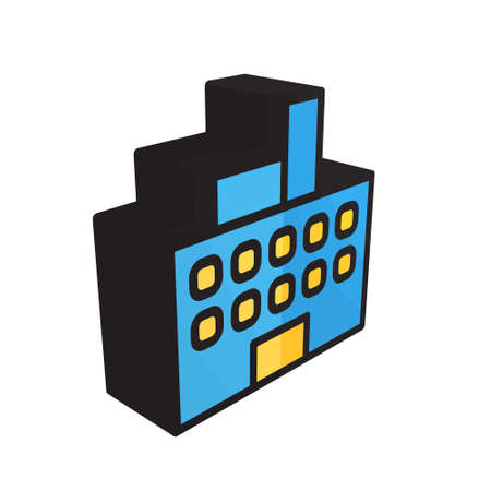 3D illustration vector Building style. icon on white background. Icon sign from modern collection for mobile concept and web apps design. Nice design perfect.のイラスト素材