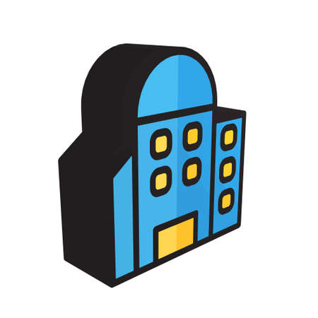 3D illustration vector Building style. icon on white background. Icon sign from modern collection for mobile concept and web apps design. Nice design perfect.のイラスト素材