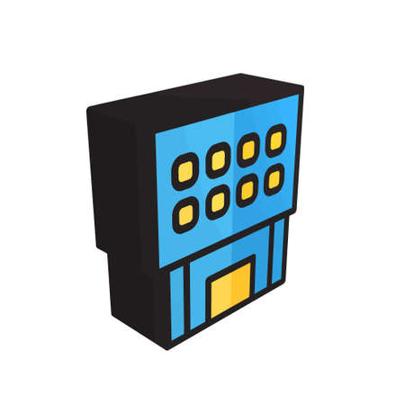 3D illustration vector Building style. icon on white background. Icon sign from modern collection for mobile concept and web apps design. Nice design perfect.のイラスト素材