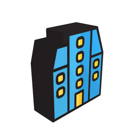 3D illustration vector Building style. icon on white background. Icon sign from modern collection for mobile concept and web apps design. Nice design perfect.のイラスト素材