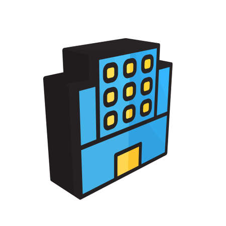 3D illustration vector Building style. icon on white background. Icon sign from modern collection for mobile concept and web apps design. Nice design perfect.のイラスト素材