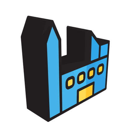3D illustration vector Building style. icon on white background. Icon sign from modern collection for mobile concept and web apps design. Nice design perfect.のイラスト素材