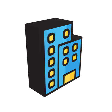 3D illustration vector Building style. icon on white background. Icon sign from modern collection for mobile concept and web apps design. Nice design perfect.のイラスト素材
