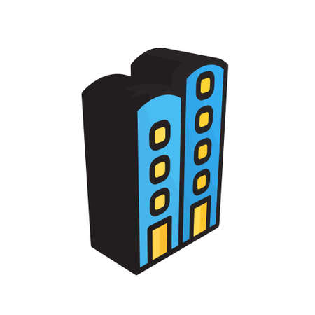 3D illustration vector Building style. icon on white background. Icon sign from modern collection for mobile concept and web apps design. Nice design perfect.のイラスト素材