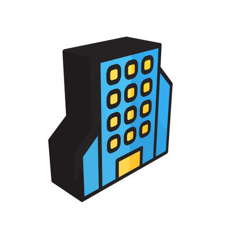3D illustration vector and logo Building style. icon on white background. Icon sign from modern collection for mobile concept and web apps design. Nice design perfect.のイラスト素材