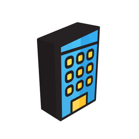 3D illustration vector and logo Building style. icon on white background. Icon sign from modern collection for mobile concept and web apps design. Nice design perfect.のイラスト素材