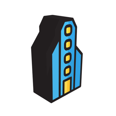 3D illustration vector and logo Building style. icon on white background. Icon sign from modern collection for mobile concept and web apps design. Nice design perfect.のイラスト素材