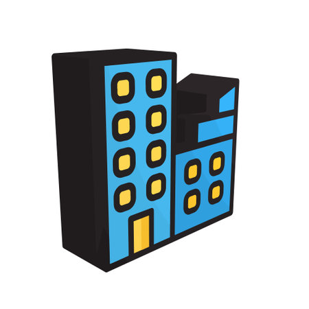 3D illustration vector and logo Building style. icon on white background. Icon sign from modern collection for mobile concept and web apps design. Nice design perfect.のイラスト素材