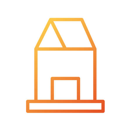 illustration vector house gradient lines style. icon on white background. Icon sign from modern collection for mobile concept and web apps design. Nice design perfect.のイラスト素材