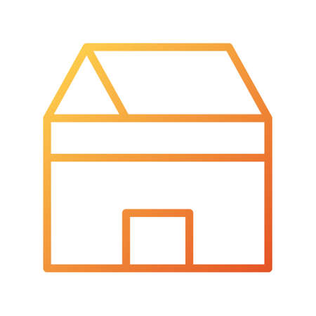illustration vector house gradient lines style. icon on white background. Icon sign from modern collection for mobile concept and web apps design. Nice design perfect.のイラスト素材