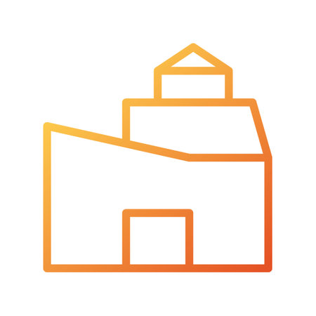 illustration vector house gradient lines style. icon on white background. Icon sign from modern collection for mobile concept and web apps design. Nice design perfect.のイラスト素材