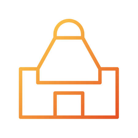 illustration vector house gradient lines style. icon on white background. Icon sign from modern collection for mobile concept and web apps design. Nice design perfect.のイラスト素材