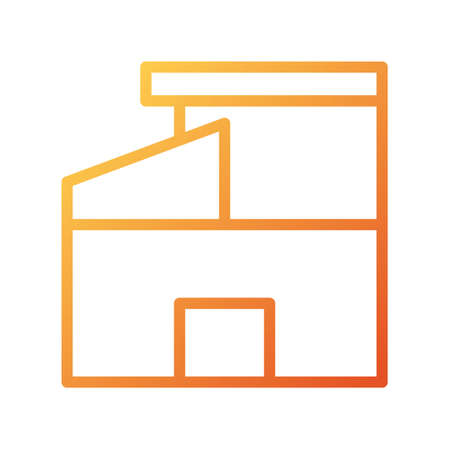 illustration vector house gradient lines style. icon on white background. Icon sign from modern collection for mobile concept and web apps design. Nice design perfect.のイラスト素材