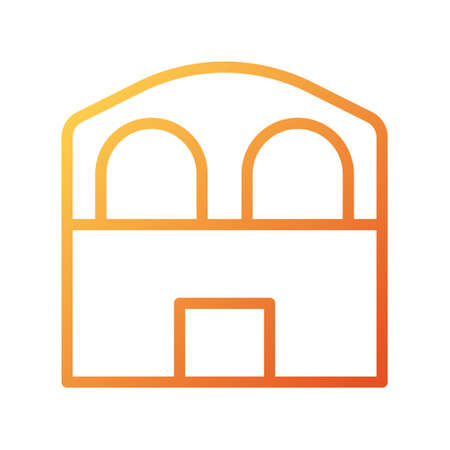 illustration vector house gradient lines style. icon on white background. Icon sign from modern collection for mobile concept and web apps design. Nice design perfect.のイラスト素材