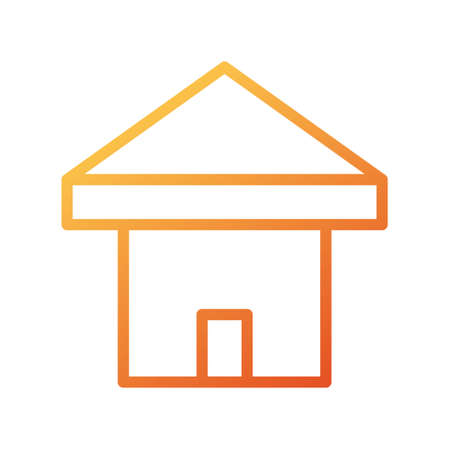 illustration vector house gradient lines style. icon on white background. Icon sign from modern collection for mobile concept and web apps design. Nice design perfect.のイラスト素材