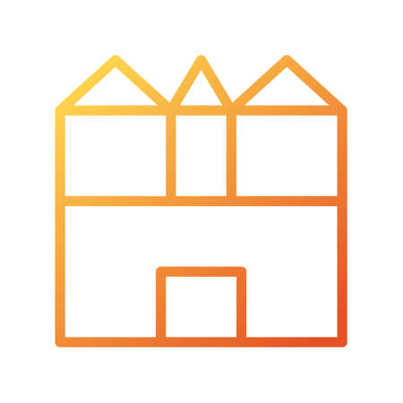 illustration vector house gradient lines style. icon on white background. Icon sign from modern collection for mobile concept and web apps design. Nice design perfect.のイラスト素材