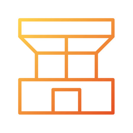 illustration vector house gradient lines style. icon on white background. Icon sign from modern collection for mobile concept and web apps design. Nice design perfect.のイラスト素材