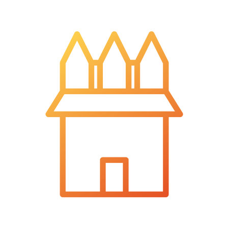 illustration vector house gradient lines style. icon on white background. Icon sign from modern collection for mobile concept and web apps design. Nice design perfect.のイラスト素材