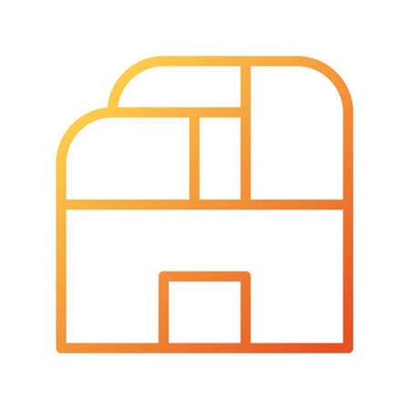 illustration vector house gradient lines style. icon on white background. Icon sign from modern collection for mobile concept and web apps design. Nice design perfect.のイラスト素材