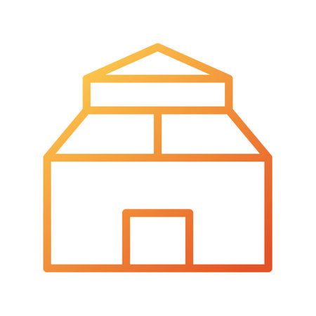 illustration vector house gradient lines style. icon on white background. Icon sign from modern collection for mobile concept and web apps design. Nice design perfect.のイラスト素材