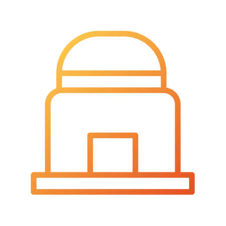 illustration vector house gradient lines style. icon on white background. Icon sign from modern collection for mobile concept and web apps design. Nice design perfect.のイラスト素材