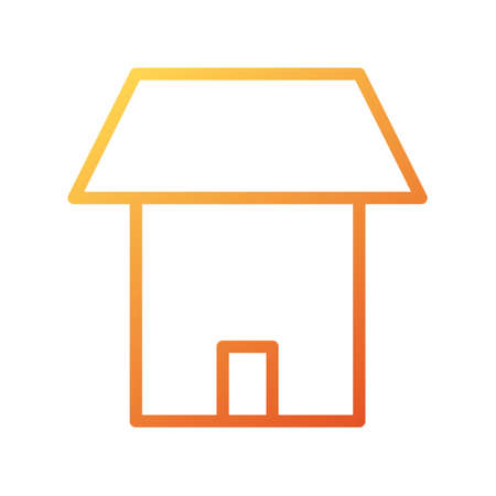 illustration vector house gradient lines style. icon on white background. Icon sign from modern collection for mobile concept and web apps design. Nice design perfect.のイラスト素材
