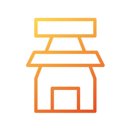 illustration vector house gradient lines style. icon on white background. Icon sign from modern collection for mobile concept and web apps design. Nice design perfect.のイラスト素材