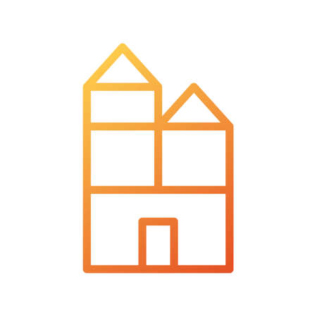 illustration vector house gradient lines style. icon on white background. Icon sign from modern collection for mobile concept and web apps design. Nice design perfect.のイラスト素材