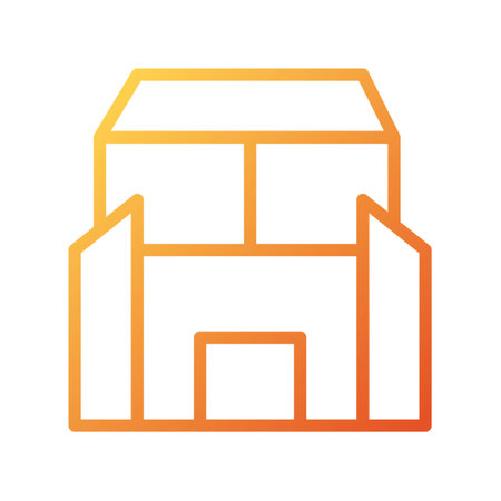 illustration vector house gradient lines style. icon on white background. Icon sign from modern collection for mobile concept and web apps design. Nice design perfect.のイラスト素材
