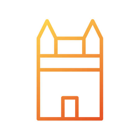 illustration vector house gradient lines style. icon on white background. Icon sign from modern collection for mobile concept and web apps design. Nice design perfect.のイラスト素材