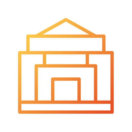 illustration vector house gradient lines style. icon on white background. Icon sign from modern collection for mobile concept and web apps design. Nice design perfect.のイラスト素材