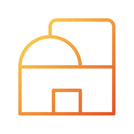 illustration vector house gradient lines style. icon on white background. Icon sign from modern collection for mobile concept and web apps design. Nice design perfect.のイラスト素材