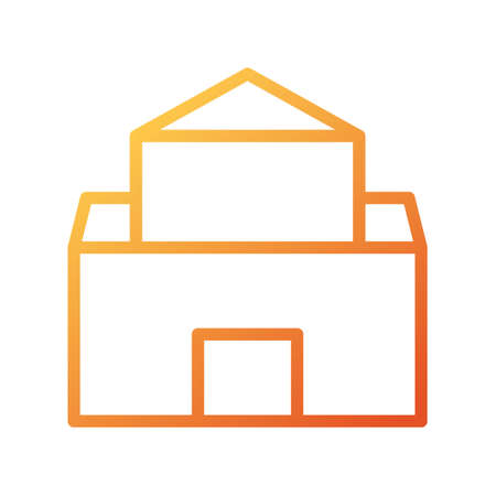 illustration vector house gradient lines style. icon on white background. Icon sign from modern collection for mobile concept and web apps design. Nice design perfect.のイラスト素材