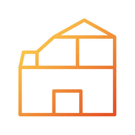 illustration vector house gradient lines style. icon on white background. Icon sign from modern collection for mobile concept and web apps design. Nice design perfect.のイラスト素材