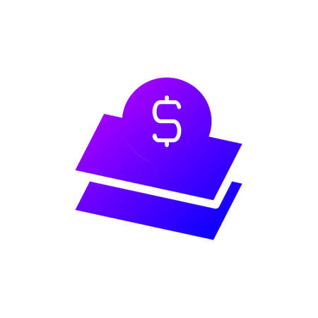 illustration vector and logo money solid gradient style. icon on white background. Icon sign from...