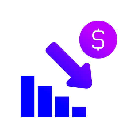 illustration vector and logo money solid gradient style. icon on white background. Icon sign from modern collection for mobile concept and web apps design. Nice design perfect.のイラスト素材