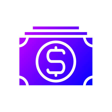illustration vector and logo money solid gradient style. icon on white background. Icon sign from...