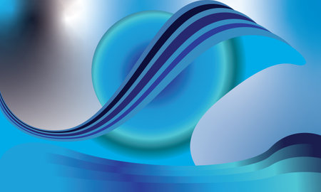 Blue Black color abstract background for social media design ripples pattern vector illustration.のイラスト素材
