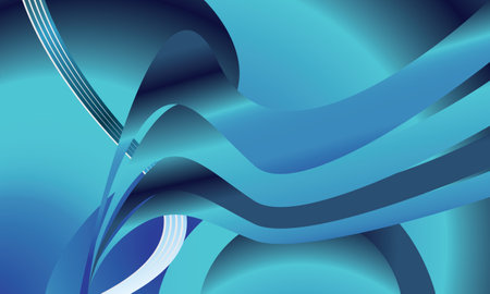 Blue Black color abstract background for social media design ripples pattern vector illustration.のイラスト素材