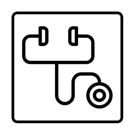 stethoscope Icon. Social media sign icons. Vector illustration isolated for graphic, web design, apps and websitesのイラスト素材