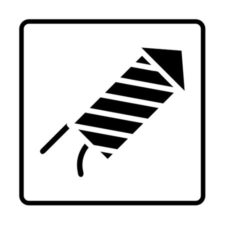 firecracker solid Icon. Social media sign icons. Vector illustration isolated for graphic, web design, apps and websitesのイラスト素材