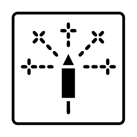 firecracker solid Icon. Social media sign icons. Vector illustration isolated for graphic, web design, apps and websitesのイラスト素材