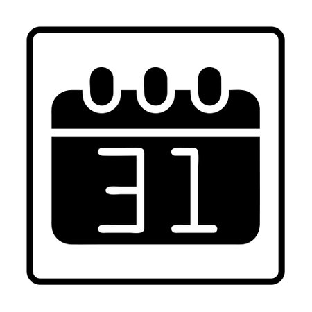 Calendar solid Icon. Social media sign icons. Vector illustration isolated for graphic, web design, apps and websitesのイラスト素材