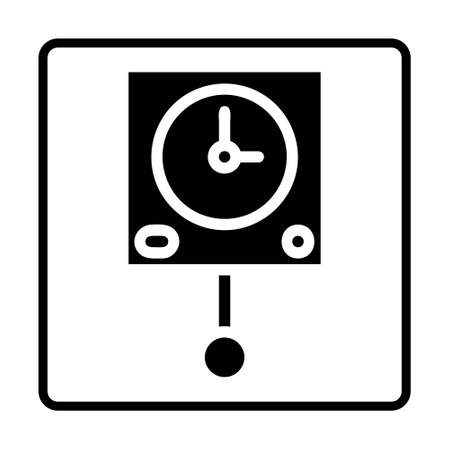 clock solid Icon. Social media sign icons. Vector illustration isolated for graphic, web design, apps and websitesのイラスト素材
