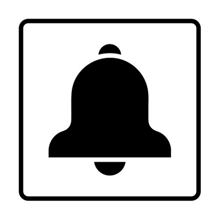 Bell solid Icon. Social media sign icons. Vector illustration isolated for graphic, web design, apps and websitesのイラスト素材