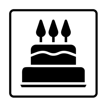 Cake solid Icon. Social media sign icons. Vector illustration isolated for graphic, web design, apps...