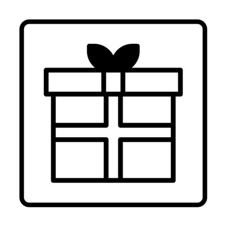Gift Dualtone Icon. Social media sign icons. Vector illustration isolated for graphic, web design, apps and websitesのイラスト素材